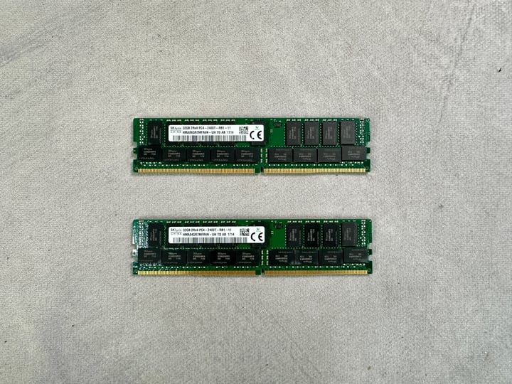 2 X 32GB 2Rx4 PC4 2400T RB1 Memory (VAT ONLY PAYABLE ON BUYERS PREMIUM)