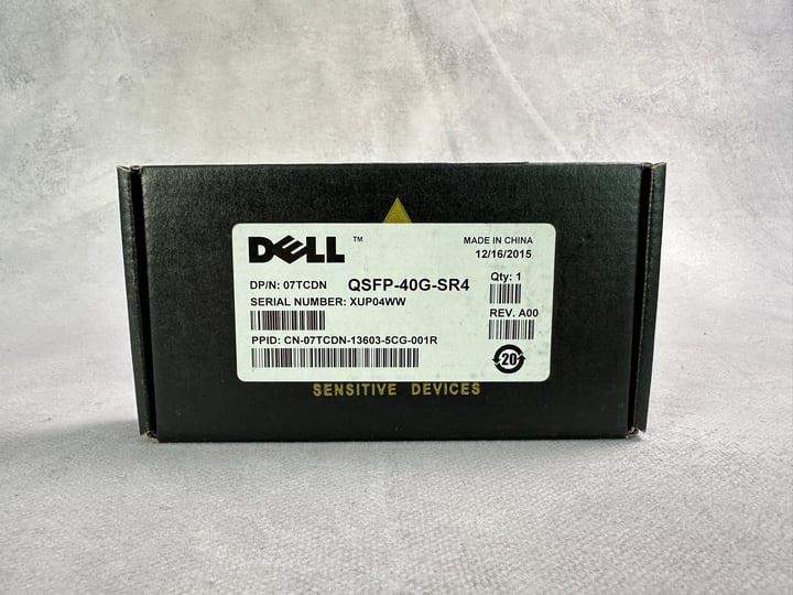 Dell QSFP-40G-SR4 - Sealed (VAT ONLY PAYABLE ON BUYERS PREMIUM)