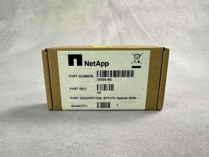 NetApp X6596-R6 850nm 16 GB SFP Transceiver Module - Sealed (VAT ONLY PAYABLE ON BUYERS PREMIUM)