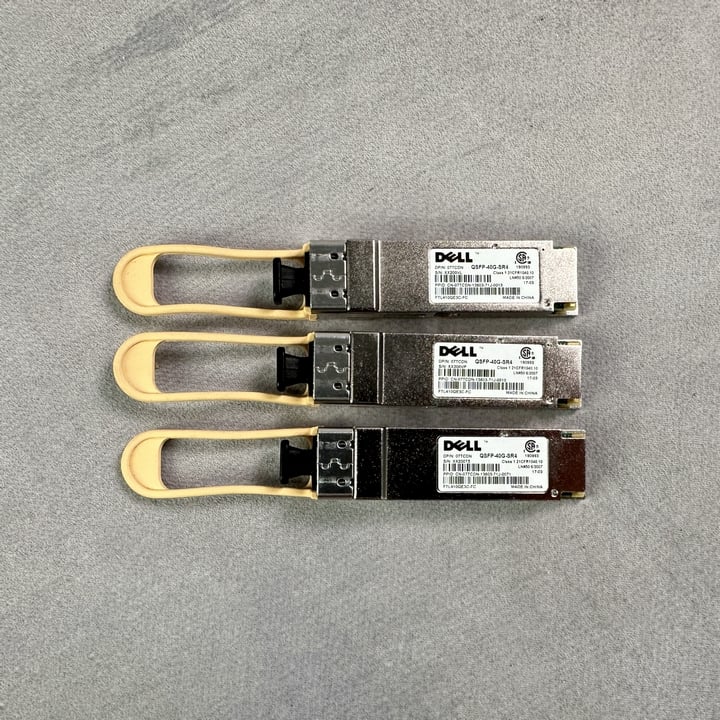 3x Dell QSFP-40G-SR4 Module (VAT ONLY PAYABLE ON BUYERS PREMIUM)