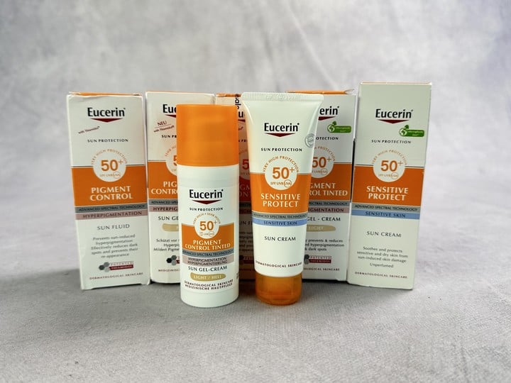 Eucerin Sun Protection Products 5x Units Including 50+ SPF Pigment Control 50ml  (MPSS3319751) (VAT ONLY PAYABLE ON BUYERS PREMIUM)