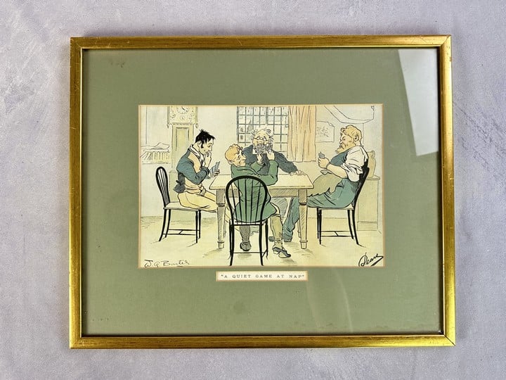 W G Bates Pears Print, A Quiet Game At Nap, 21x31cm (Approx) (VAT ONLY PAYABLE ON BUYERS PREMIUM