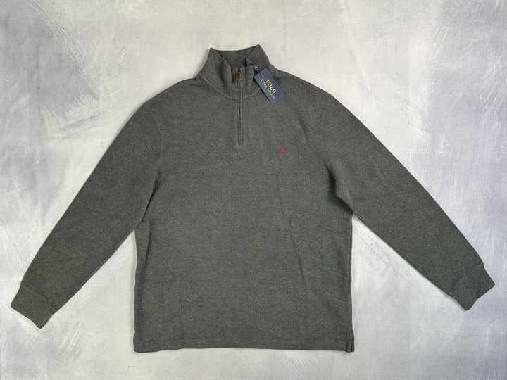 Polo Ralph Lauren 1/4 Zip Jumper - Size L (VAT ONLY PAYABLE ON BUYERS PREMIUM)