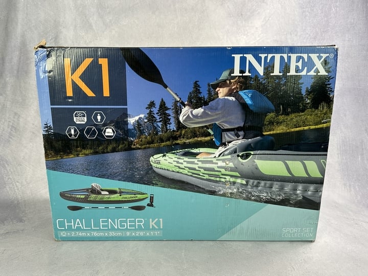 Intex Challenger K1 2.74m x 76cm x 33cm Canoe (VAT ONLY PAYABLE ON BUYERS PREMIUM)