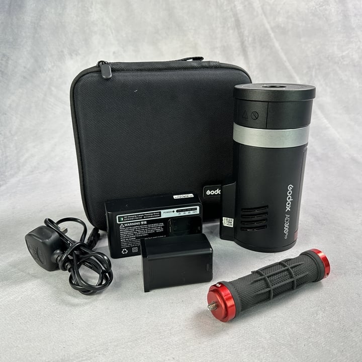 Godox AD300Pro All-in-One Flash With Battery, Charger And Case.