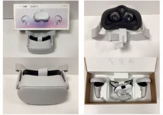 OCULUS QUEST 2 128GB VIRTUAL REALITY GLASSES (ORIGINAL RRP -€249,99) IN WHITE. (WITH BOX + CHARGER + CONTROLLERS (SEE PHOTOS)) [JPTZ7383]