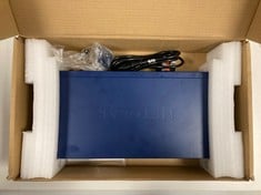 SWITCH NETGEAR GS7247 (ORIGINAL RRP -€251.26) IN DARK BLUE. (24 PORT SWITCH WITH BOX AND CABLES, DOES NOT WORK (DOES NOT POWER ON)) [JPTZ7323]