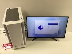 PC WITH OWN ASSEMBLY 1TB SSD PC IN WHITE. (WITH CASE AND POWER CABLE. WITH EMPTY BOX COMPONENTS (SEE PHOTOS), MONITOR NOT INCLUDED / YOU CAN HEAR A LOOSE SCREW BY THE POWER SUPPLY AREA). AMD RYZEN 7