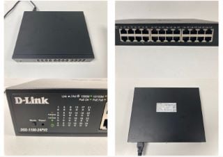 D-LINK DGS 1100-24PV2 ETHERNET ROUTER (ORIGINAL RRP -€210,31) IN BLACK (WITH BOX + POWER CABLE) [JPTZ7462]