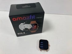 AMAZFIT GTS 4 SMARTWATCH (ORIGINAL RRP -€159.00): MODEL NO A2168 (WITH BOX AND CHARGER) [JPTZ7512]