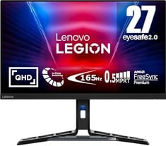 MONITOR LENOVO R27Q-30 2560X1440 (ORIGINAL RRP -€309,14) IN BLACK: MODEL NO A23270QR0 (WITH CLOSED BOX) (SEALED UNIT). [JPTZ7475]