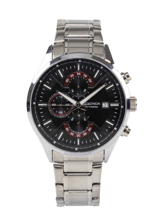 Sekonda Chronograph Quartz Watch, Model: 1697A AKT Black Dial with Stainless Steel Bracelet. Brief Condition Report: Ex Display (Currently Running) (VAT Only Payable on Buyers Premium)