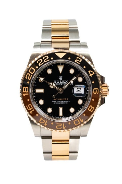 Rolex GMT-Master II "Rootbeer" Automatic Watch
Ref: 126711CHNR
Year: 2022
Size: 40mm
Movement: Automatic, Calibre 3285
Case: Stainless Steel Case with 18ct Rose Gold Bi-Directional Bezel, Black Dial