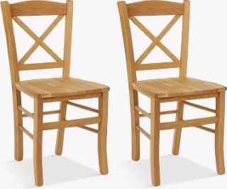 JOHN LEWIS CLAYTON CHAIR PR BEECH SET OF 2 RRP £189