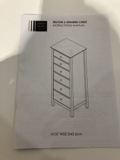 JOHN LEWIS WILTON 6 DRAWER TALLBOY CHEST RRP £249 (0033455802)