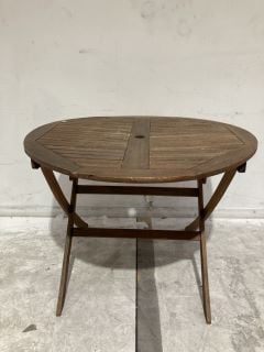 SHERWOOD TEAK WOOD FOLDING TABLE RRP £499