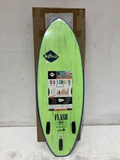 SOFTECH FLASH ERIC GEISELMAN GREEN MARBLE 6'6FT SURFBOARD RRP £350