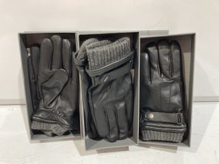 3X THE WHITE COMPANY LONDON DENTS TOUCHSCREEN GLOVES M/L BLACK 100% CASHMERE RRP £255