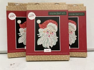 A BOX TO INCLUDE CHRISTMAS SEQUIN CRAFT KITS