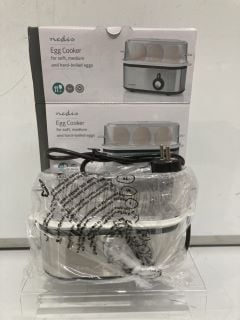 A BOX OF NEDIS EGG COOKER FOR UP TO 3 EGGS