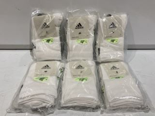 BOX OF ITEMS TO INCLUDE ADIDAS CREW SOCKS WHITE SIZE XS