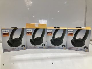 X4 PHILIPS ON EAR 200 SERIES HEADPHONES WITH MIC RRP £80