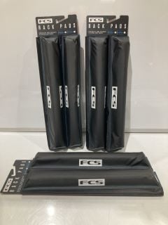 3 X FCS RACK PADS BLACK 470MM ONE SIZE