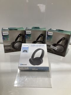 3X PHILIPS TV LISTENING SHP 2500 HEADPHONES TO INCLUDE PHILIPS 2000 SERIES HEADPHONES RRP £100