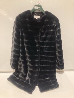 WHITE COMPANY FUR COAT - BLACK RRP £239