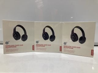 3X LENOVO WIRELESS HD 116 OVER EAR HEADPHONES RRP £120