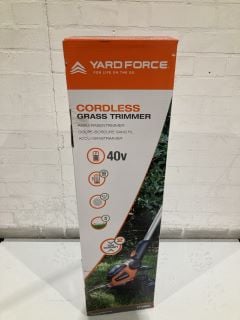 YARD FORCE CORDLESS GRASS TRIMMER 40 VOLTS RRP £150