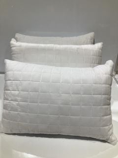 A BOX TO INCLUDE WHITE PILLOWS