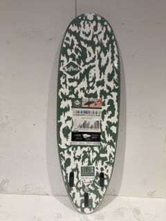 SOFTECH BOMBER 5 FT 10" SMOKE GREEN/WHITE SURFBOARD RRP £330