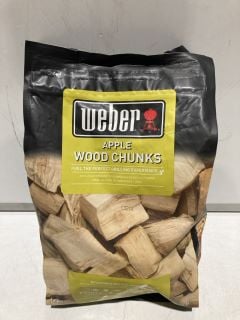 PALLET OF WEBER APPLE WOOD CHUNKS