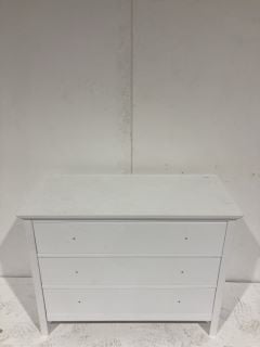 CHRISTOW WHITE 3 DRAW CHEST TO INCLUDE GALANO BRIXBURN COFFEE TABLE RRP£480 (003335465)