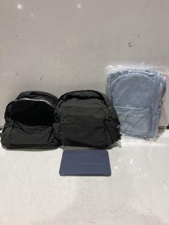 BOX OF ITEMS TO INCLUDE BLACK RUCK SACK