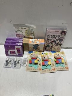 BOX OF ITEMS TO INCLUDE HOUSE OF CRAFTS CARD MAKING KIT