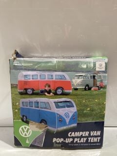 BOX OF ITEMS TO INCLUDE CAMPER VAN POP UP PLAY TENT