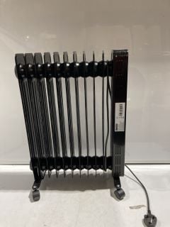 BLACK INDOOR RADIATOR WITH WHEELS