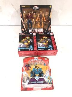 BOX OF ITEMS TO INCLUDE MARVEL LEGENDS WOLVERINE FIGURES