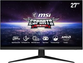 MSI OPTIX G271 ESPORTS 27 INCH GAMING MONITOR (ORIGINAL RRP - £210) IN BLACK: MODEL NO G271 (UNIT WITH MANUFACTURE ACCESSORIES) [JPTB4696]