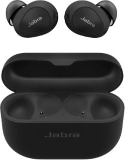 JABRA ELITE 10 WIRELESS EARPHONES (ORIGINAL RRP - £229) IN GLOSS BLACK: MODEL NO 100-99280704-98 (BOXED WITH MANUFACTURE ACCESSORIES) [JPTB4654]