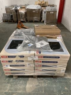 1X PALLET WITH TOTAL RRP VALUE OF £1647 TO INCLUDE 1X LOGIK BUILT-IN ELECTRIC SINGLE OVENS MODEL NO LBFANX23, 12X LOGIK BUILT-IN ELECTRIC HOBS MODEL NO LCHOBTC23, 3X LOGIK BUILT-IN ELECTRIC HOBS MODE