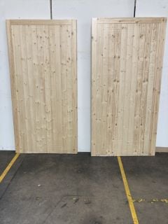 2 X EXTERNAL SOLID DOUBLE GARAGE DOORS (84 X 84MM) APPROX RRP £570