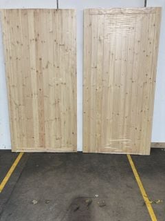 2 X EXTERNAL SOLID DOUBLE GARAGE DOORS (84 X 84MM) APPROX RRP £570