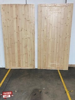 2 X EXTERNAL SOLID DOUBLE GARAGE DOORS (84 X 84MM) APPROX RRP £570