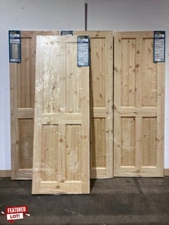 4 X 4 PANEL KNOTTY PINE INTERIOR DOORS (1981 X 686 X 35MM) APPROX RRP £600