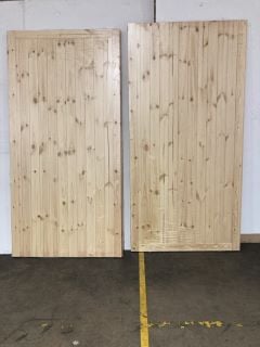 2 X EXTERNAL SOLID DOUBLE GARAGE DOORS (84 X 84MM) APPROX RRP £570