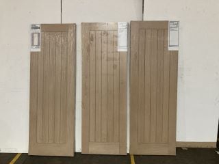 3 X SUFFOLK OAK VENEER INTERIOR FIRE DOOR (1981 X 686 X 44MM) APPROX RRP £750