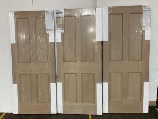 3 X DEVON OAK VENEER INTERTIOR FIRE DOOR (1981 X 838 X 44MM) APPROX RRP £396